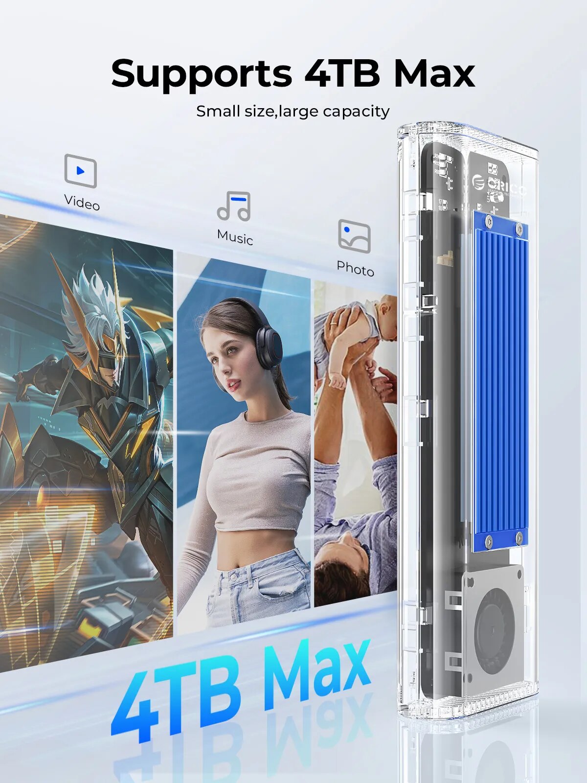 ORICO-Boîtier SSD M.2 avec ven - Thunderbolt 4 External Ssd 4Tb avis et prix
