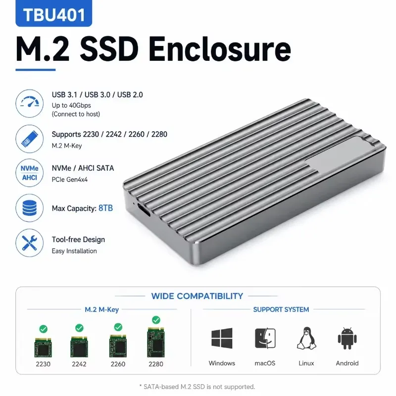 Boîtier externe portable AP01  - Usb4 40Gbps External Ssd 8Tb avis et prix